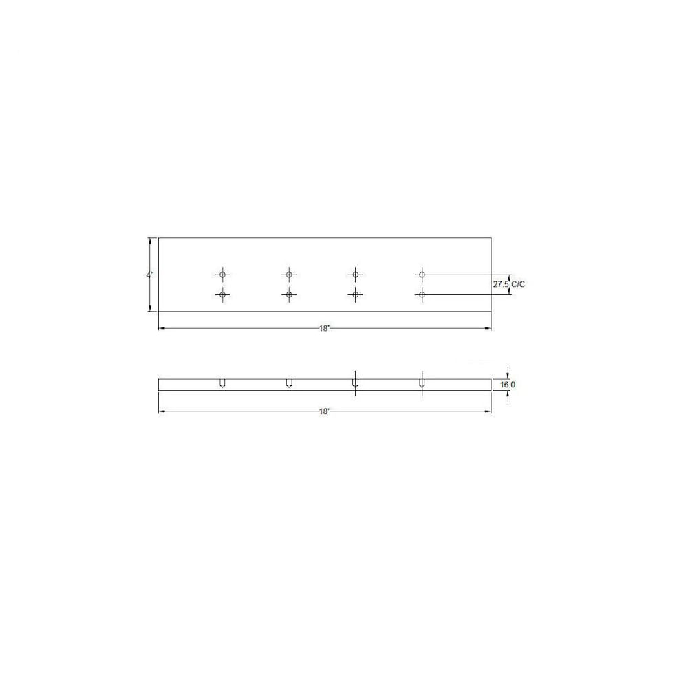 18-inch (457 mm) Classic Wood Hook Rack with 4 Forged Iron Hooks, Rustic Wood and Matte Black Finish