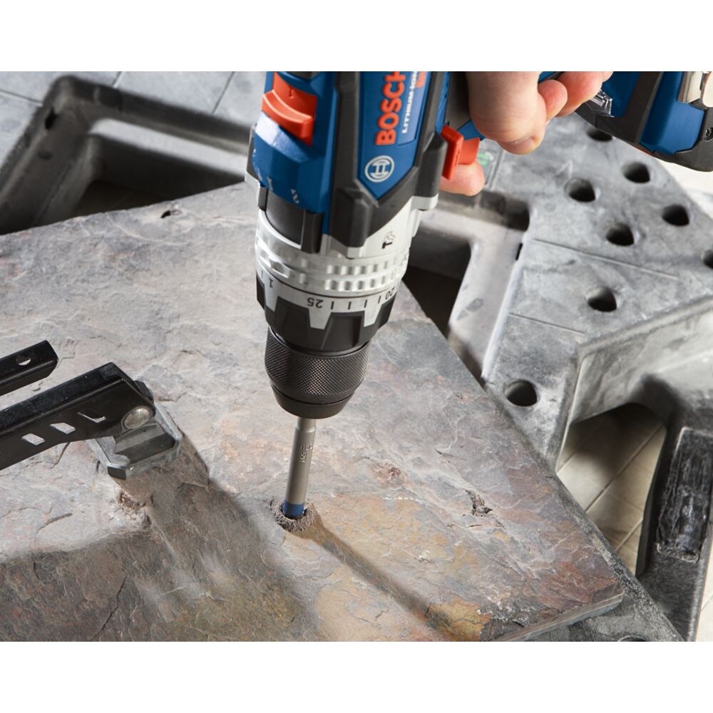 1/4-inch Carbide Tipped Natural Stone Tile Drill Bit for Granite, Slate, Ceramic and Glass Tiles