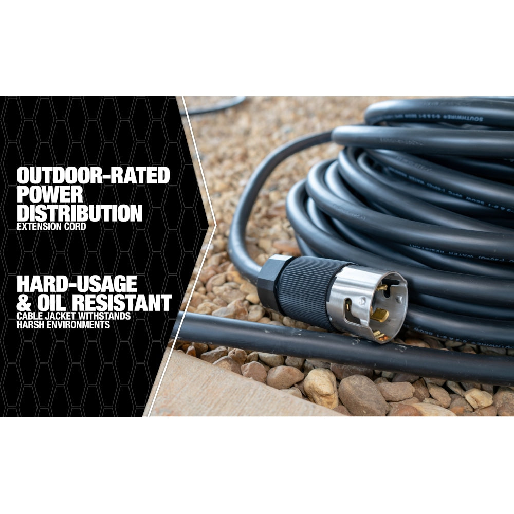 100 ft. 6/3 & 8/1 50A SEOW Cali Standard Twist Lock Extension Cord
