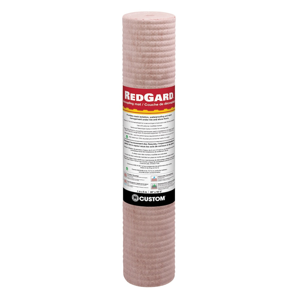 Membrane de désolidarisation RedGard de 54 pi² (39,4 po x 16,5 pi) pour carrelage et pierre