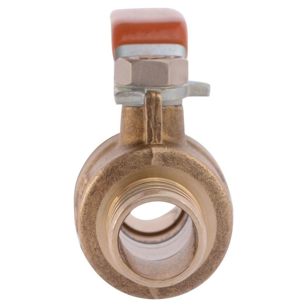 Robinet à tournant sphérique PEX en laiton de 3/4 po