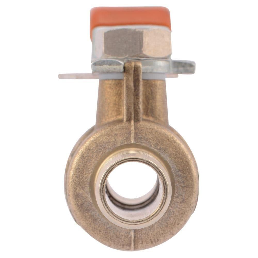 Robinet à bille PEX en laiton de 1/2 po x 1/2 po