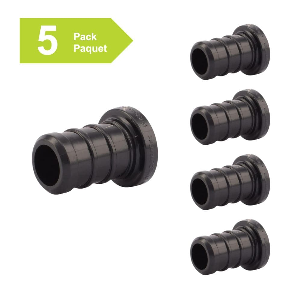 Raccord en plastique PEX de 1/2 pouce pour tuyau PEX pour tuyau PEX - Paquet de 5