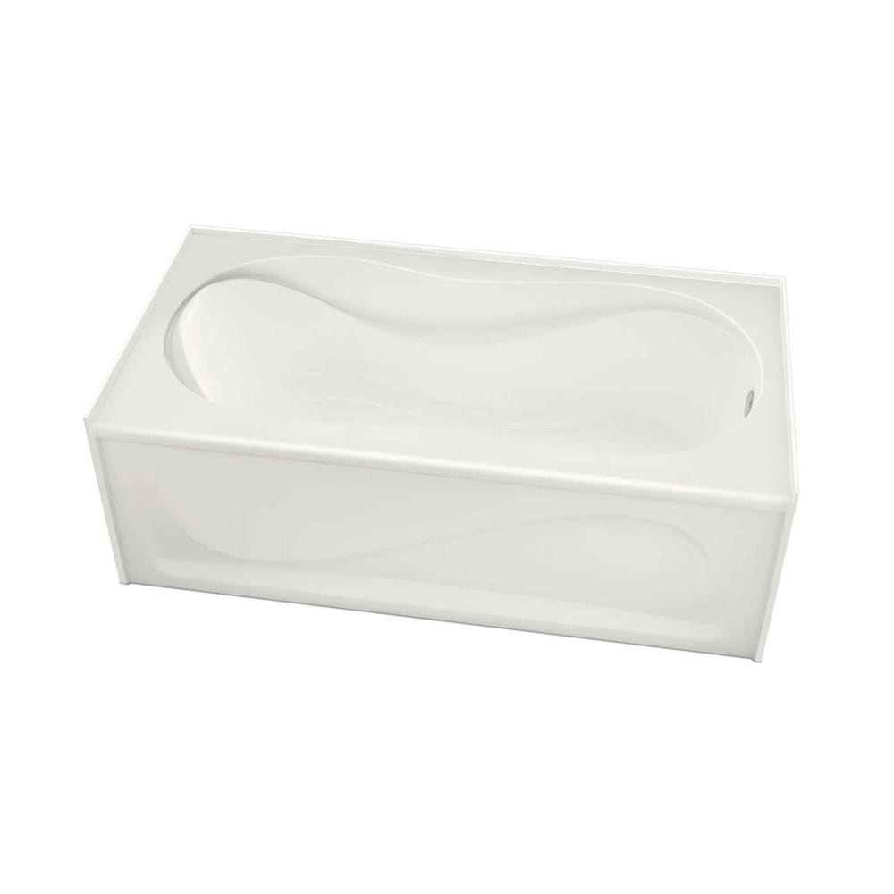 Cocoon 60L x 30W x 21H Acrylic Rectangular Alcove Bathtub, Right Drain, in White with 12-inch Soaking Depth