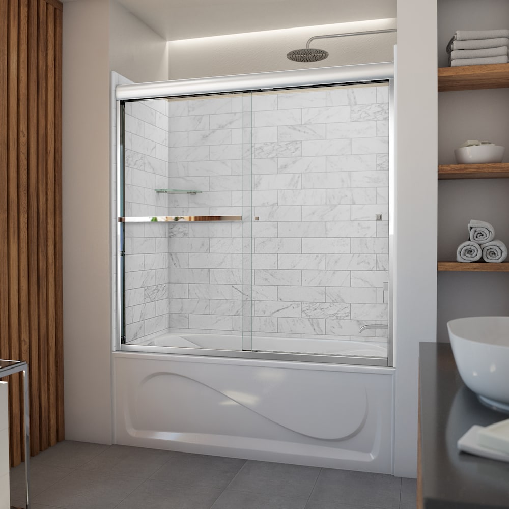 Cocoon 60L x 30W x 21H Acrylic Rectangular Alcove Bathtub, Right Drain, in White with 12-inch Soaking Depth