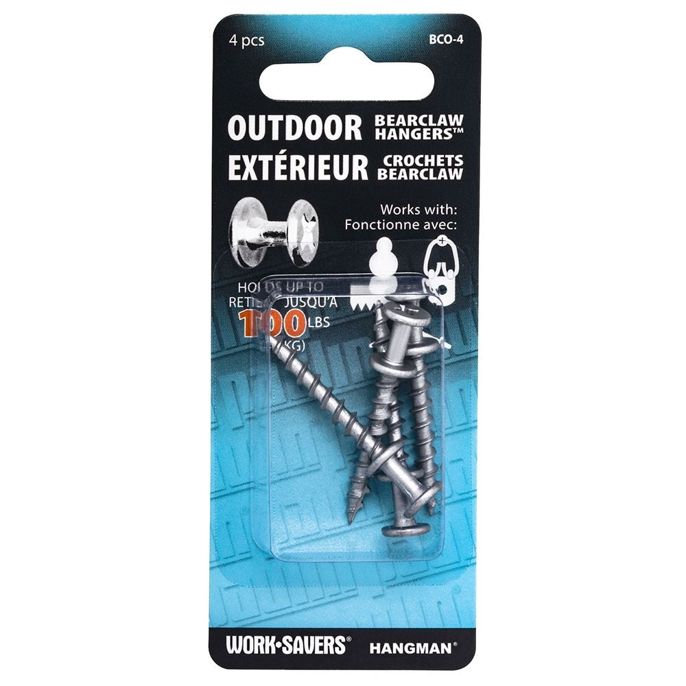 Cintres d'extérieur à griffes d'ours de 100 lb maximum - 4 pièces
