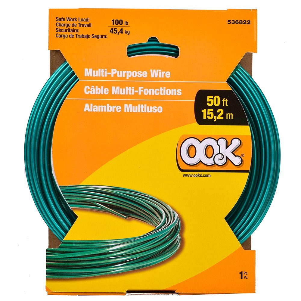 Câble multi-usages de 50 pi et 100 lb max. en vert - 1 pièce