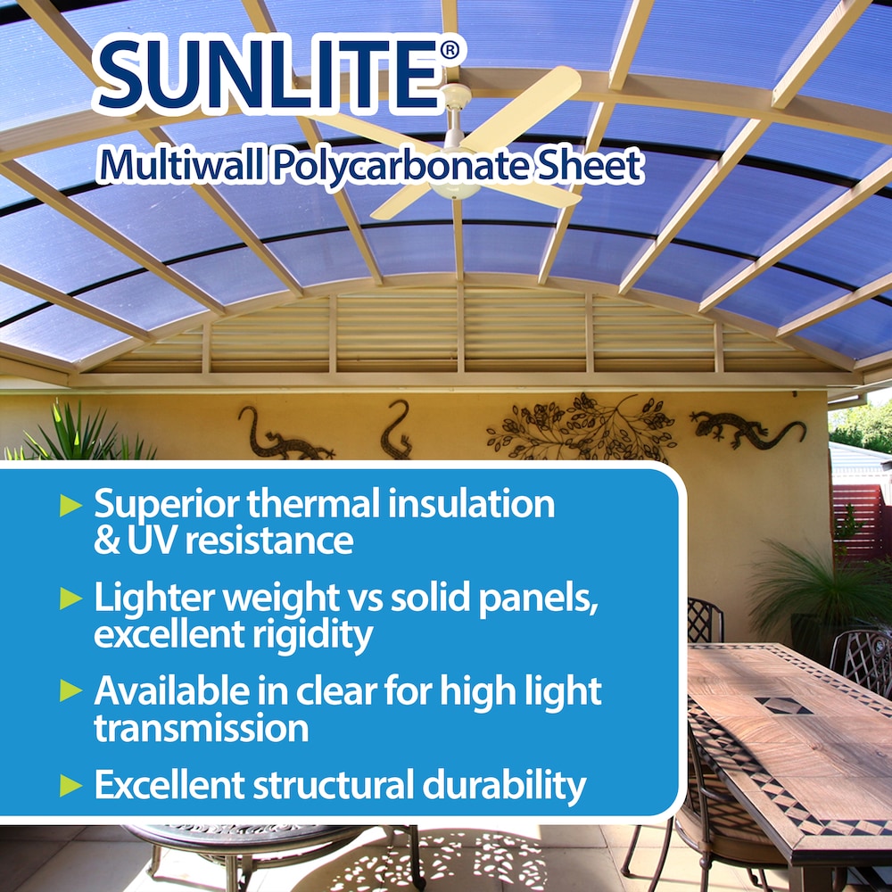 96 in. x 2 ft. Multiwall Polycarbonate Panel in Clear