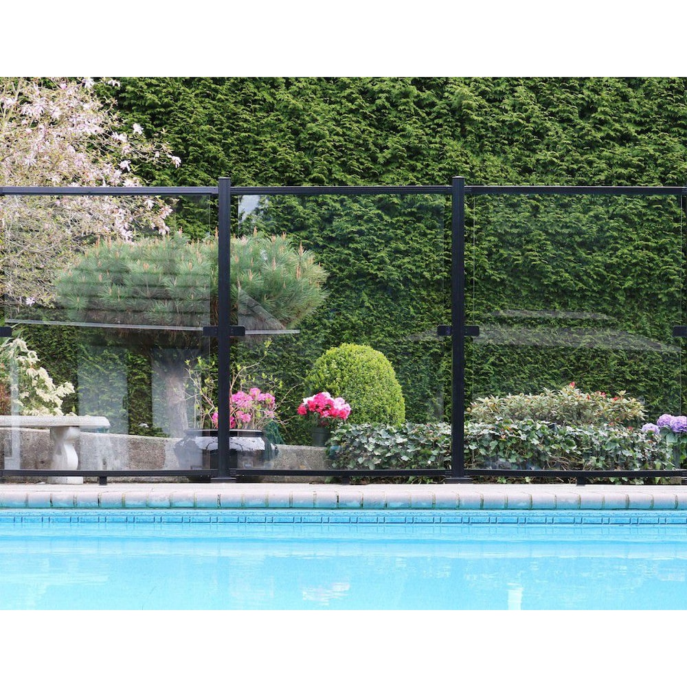 Panneau en verre trempé AquatinePLUS de 42 po de largeur x 44 1/2 po de hauteur pour clôture de piscine en aluminium