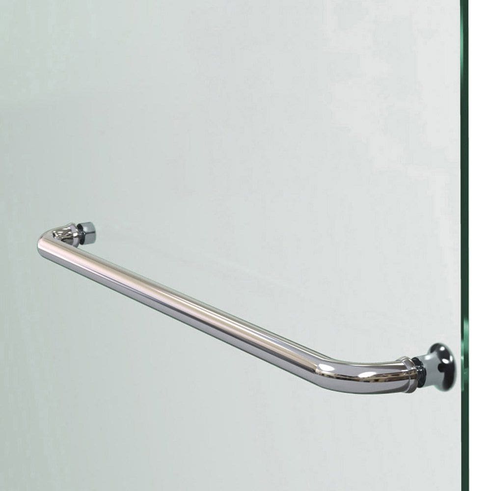 Aqua Ultra 48 in. W x 58 in. H Frameless Pivot Bathtub Door in Brushed Nickel with 8mm Clear Tempered Glass