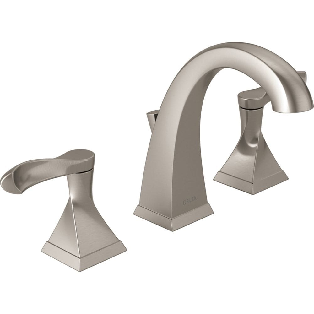 Everly Widespread (8-inch) 2-Handle High Arc Bathroom Faucet in Brushed Nickel with Lever Handles