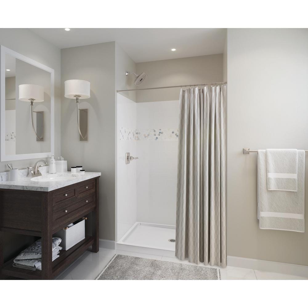 Everly 4 inch Centerset, 2 Handle Bathroom Sink Faucet in SpotShield Brushed Nickel