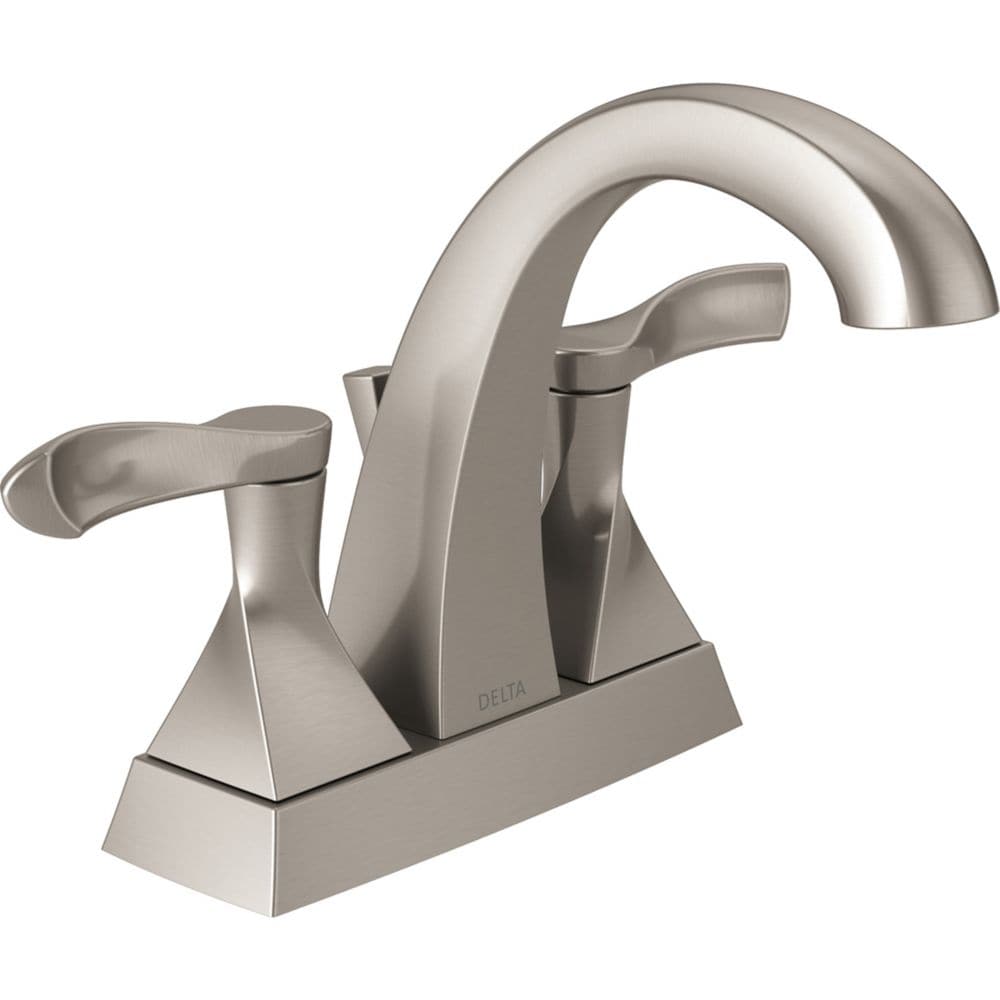 Everly 4 inch Centerset, 2 Handle Bathroom Sink Faucet in SpotShield Brushed Nickel