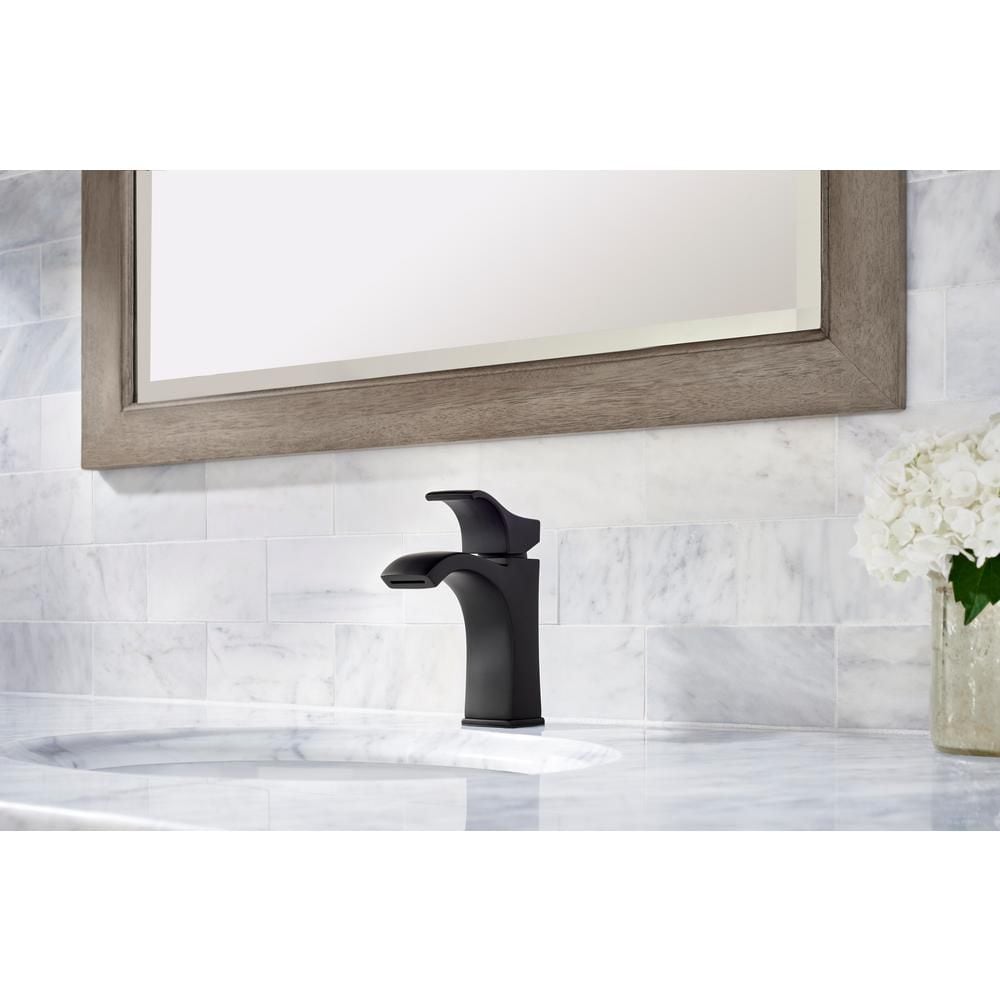 Venturi Single Handle 1 or 3 Hole Matte Black Bathroom Sink Faucet/Tap