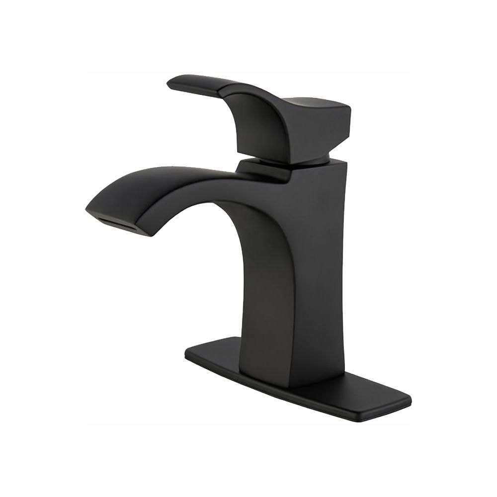 Venturi Single Handle 1 or 3 Hole Matte Black Bathroom Sink Faucet/Tap