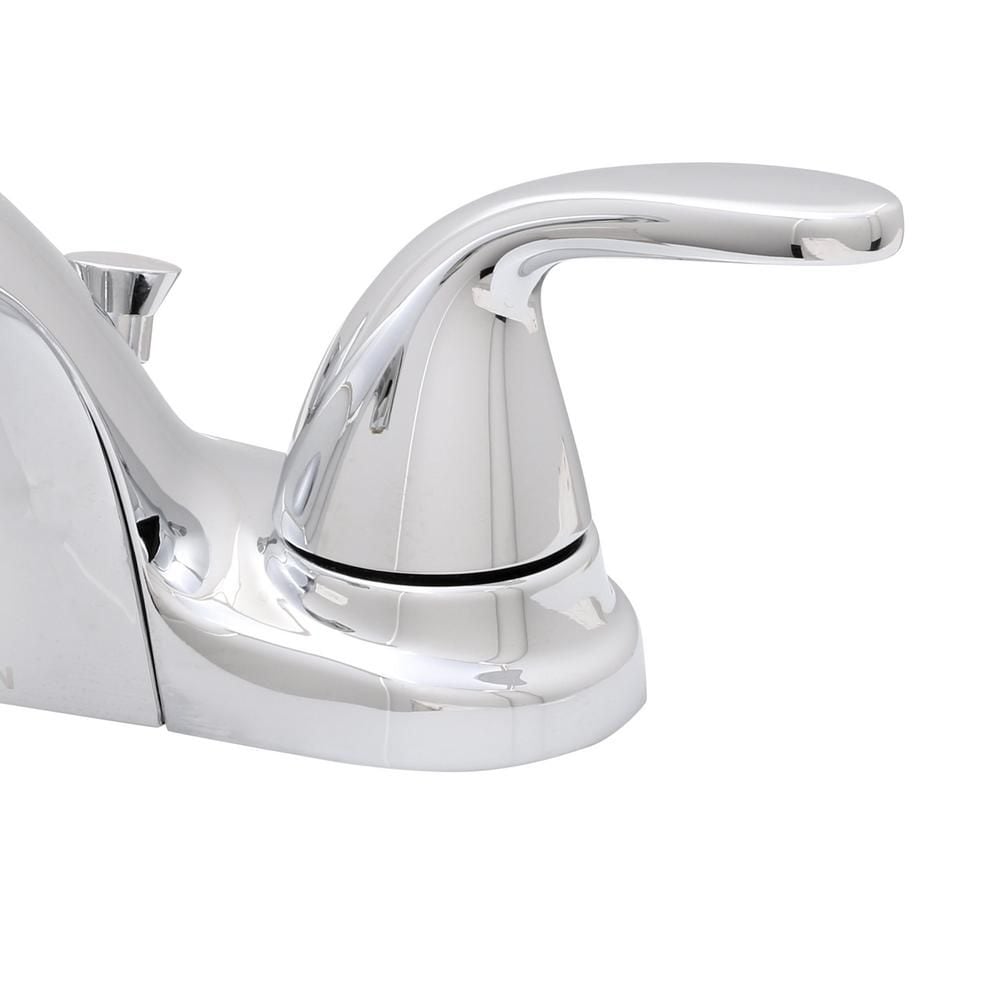 Adler 2 Handle 4-inch Centerset Bathroom Sink Faucet/Tap in Chrome (Drain and Valve Included)