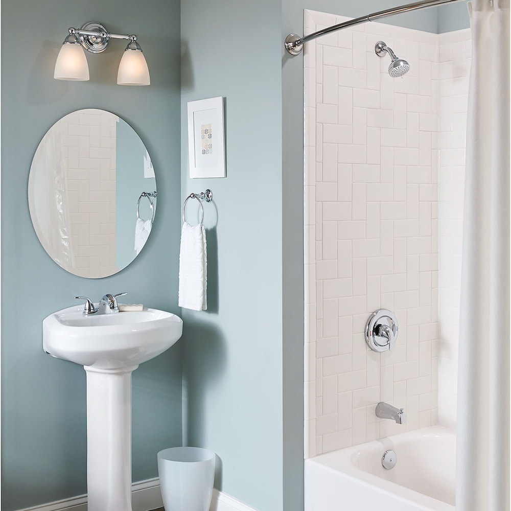 Adler 2 Handle 4-inch Centerset Bathroom Sink Faucet/Tap in Chrome (Drain and Valve Included)