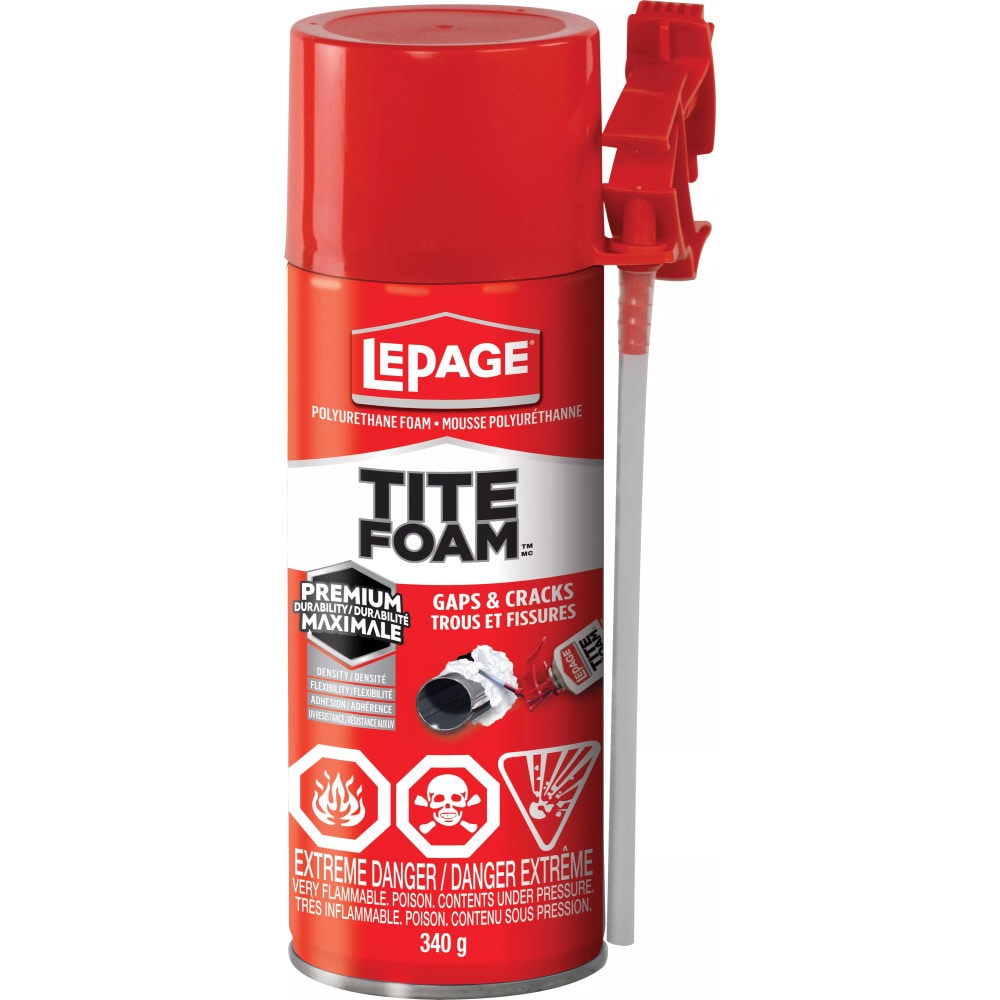 Tite Foam Gaps & Cracks Spray Foam Insulation Sealant, Interior/Exterior, 340g