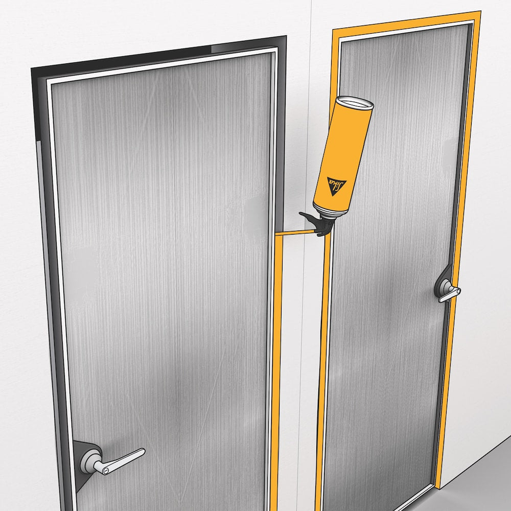 Sika Boom AS, 30 oz, Mousse pulvérisée pour isolation des portes et fenêtres avec paille réutilisable, 850 g