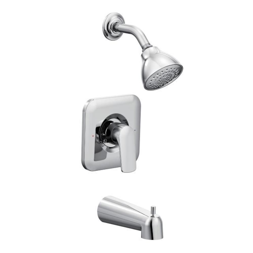 Ensemble de garniture de robinet de baignoire-douche Rizon Posi-Temp à poignée unique et à 1 jet en chrome (robinet non inclus)