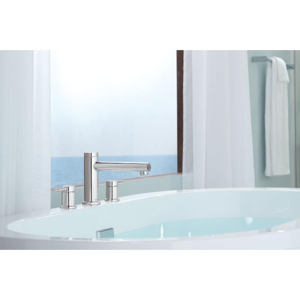 Align 2-Handle Deck Mount Roman Tub Faucet Trim Kit in Chrome (Valve Not Included)
