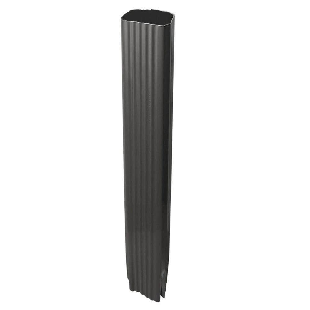 Gouttière carrée en aluminium de 10 pi L x 3 po l x 3 po H en noir