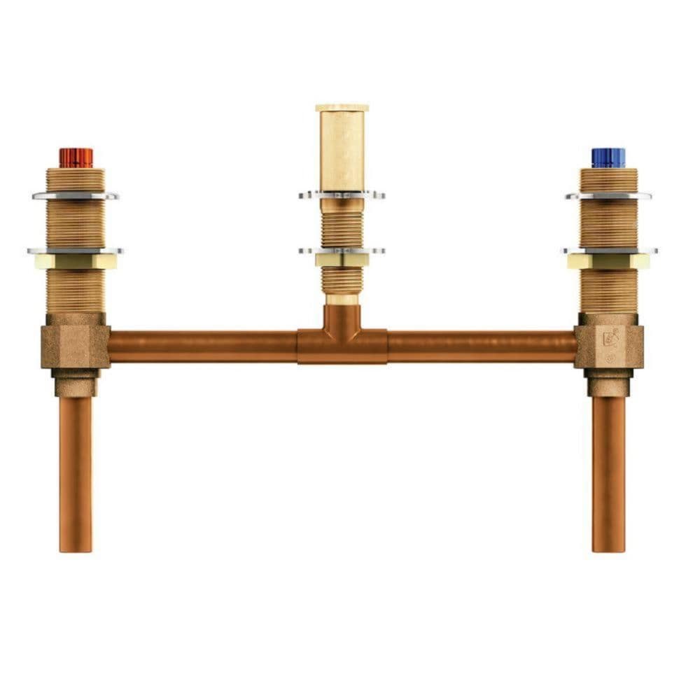 2-Handle 3-Hole Roman Tub 10-inch Center Rough-In Valve - 1/2-inch CC Connection