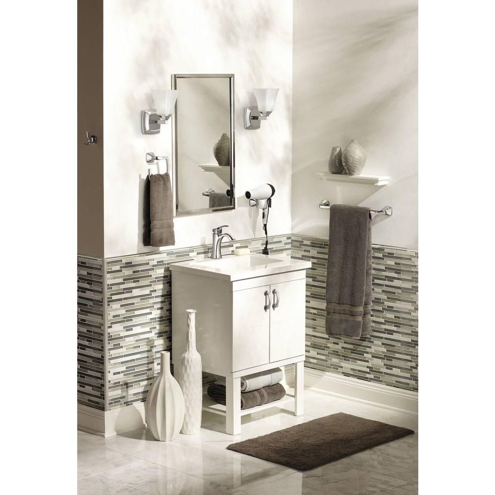 Robinet de lavabo de salle de bain Voss à 2 poignées de 4 pouces en chrome (vidange et valve incluses)