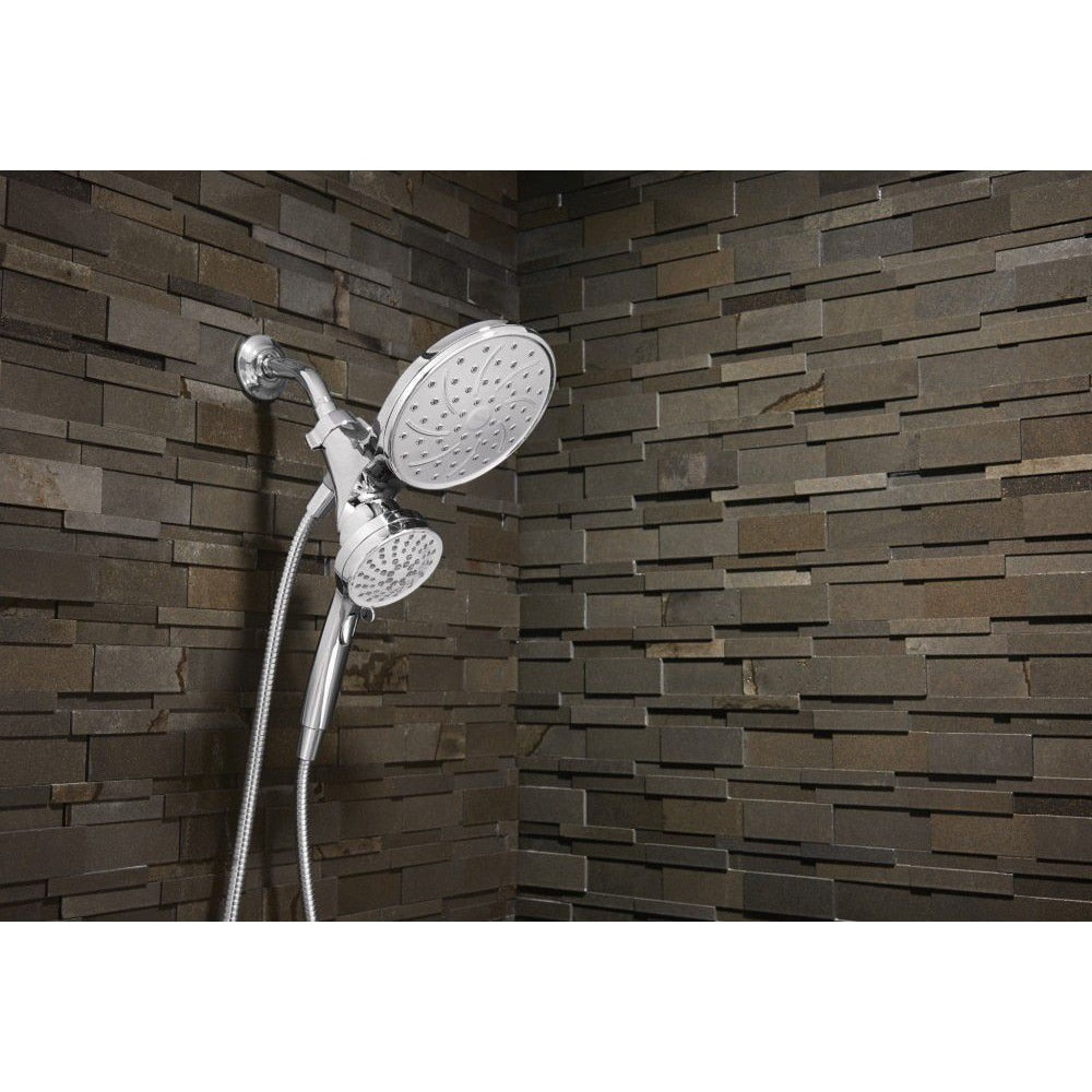 Attract 6-Setting Rain Shower and Handheld Shower Head with Magnetic Dock in Chrome