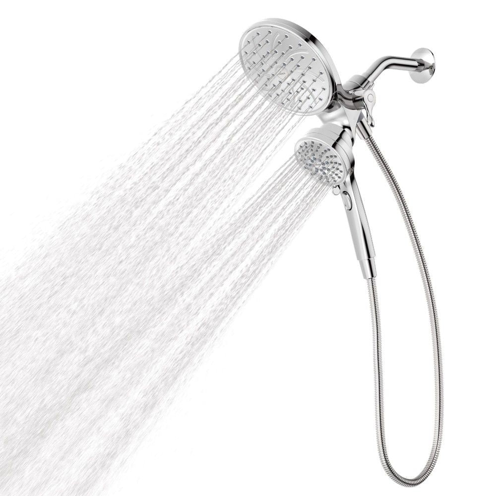Attract 6-Setting Rain Shower and Handheld Shower Head with Magnetic Dock in Chrome