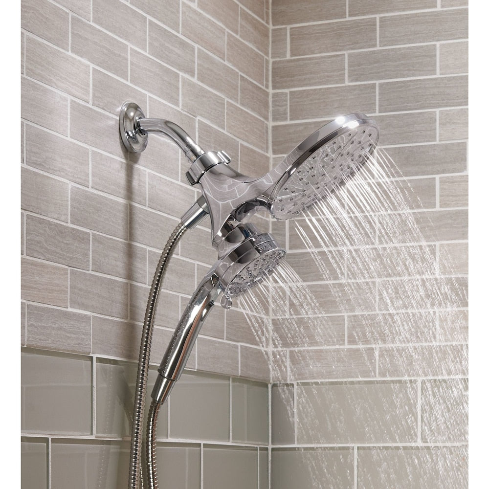Attract 6-Setting Rain Shower and Handheld Shower Head with Magnetic Dock in Chrome
