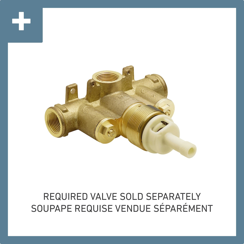 ExactTemp 1-Handle Pressure Balancing Valve Trim Kit in Chrome (Valve Not Included)