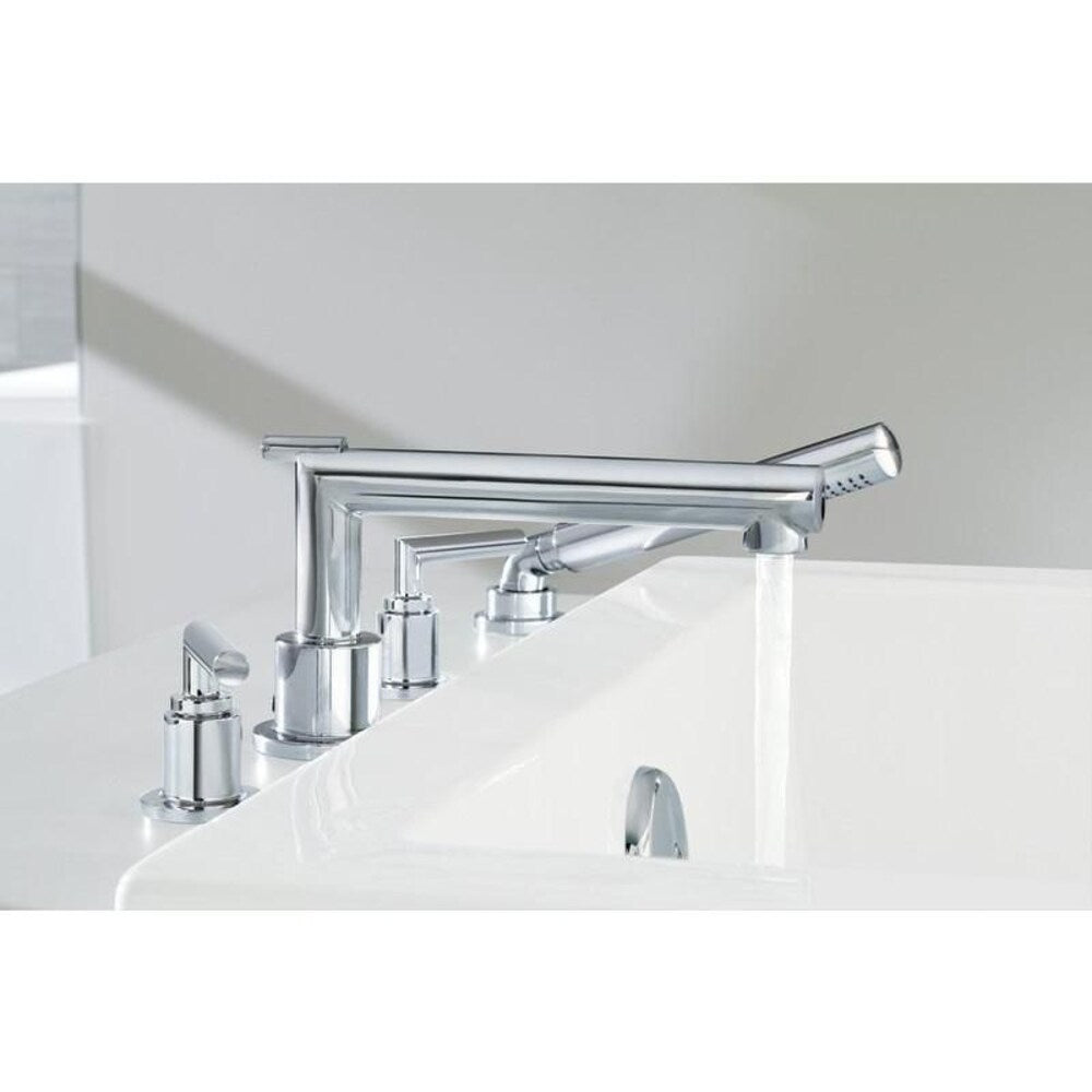 Arris 2-Handle Deck-Mount High-Arc Roman Tub Faucet Trim Kit in Chrome (Valve Not Included)