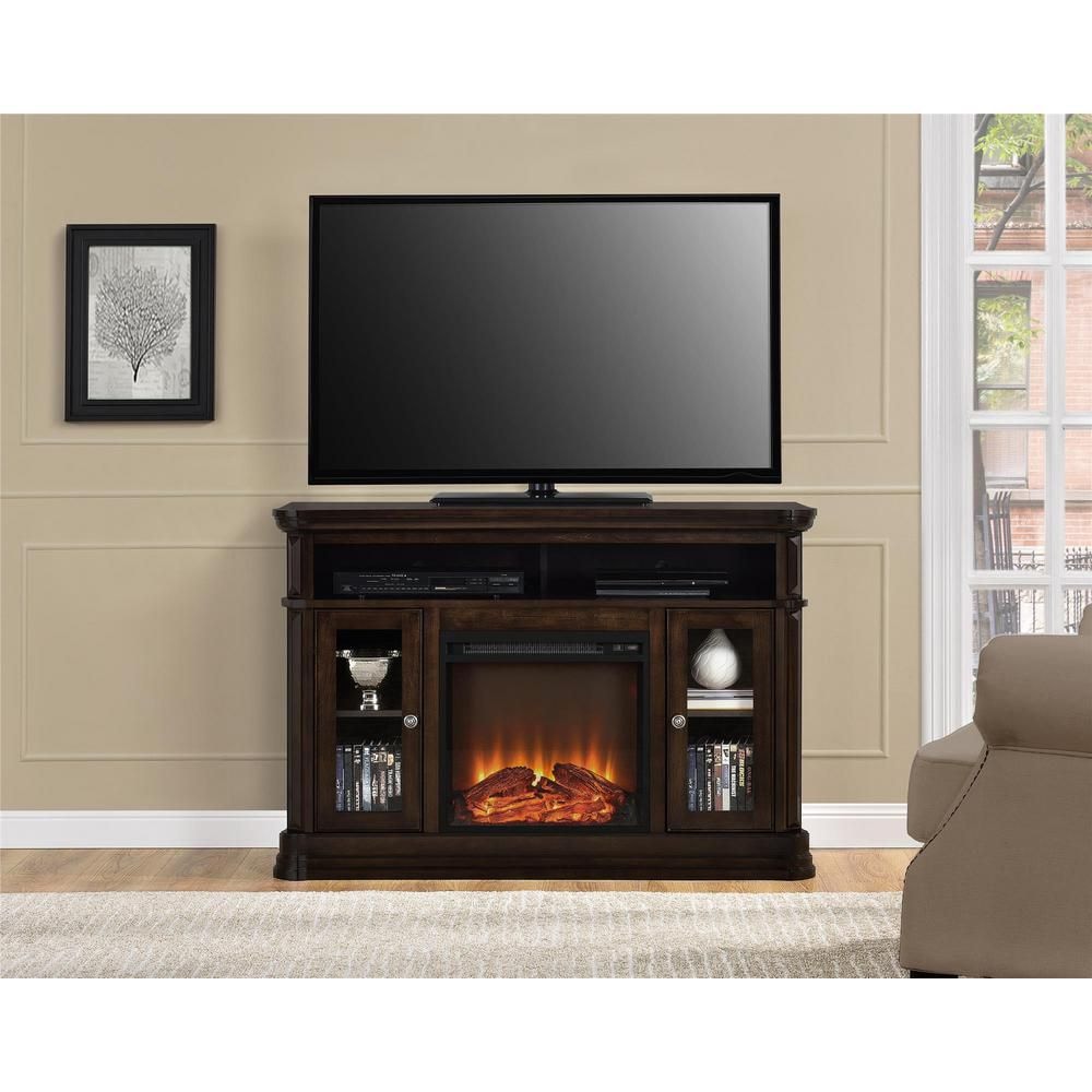 Brooklyn 47-inch x 51-inch 70 lb. Capacity Fireplace TV Stand in Espresso