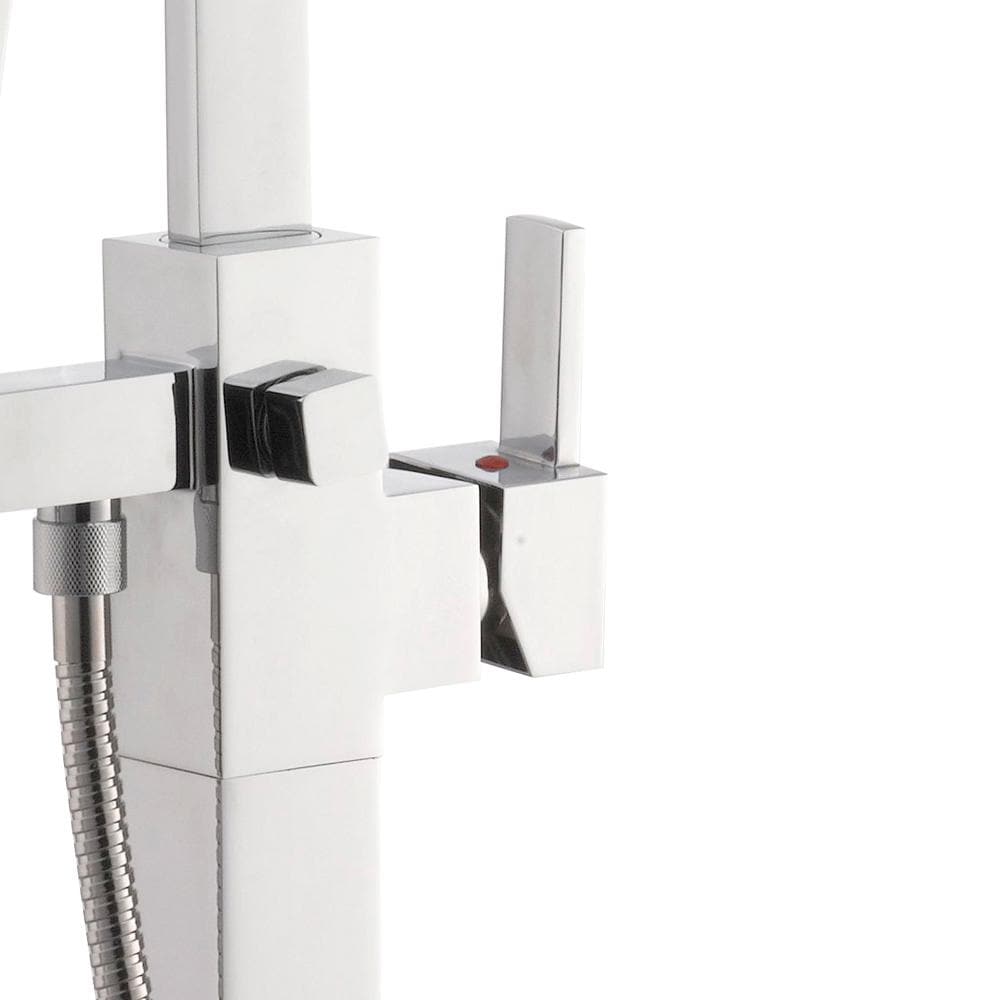 Robinet de baignoire à poignée unique et douche à main Farrington en chrome