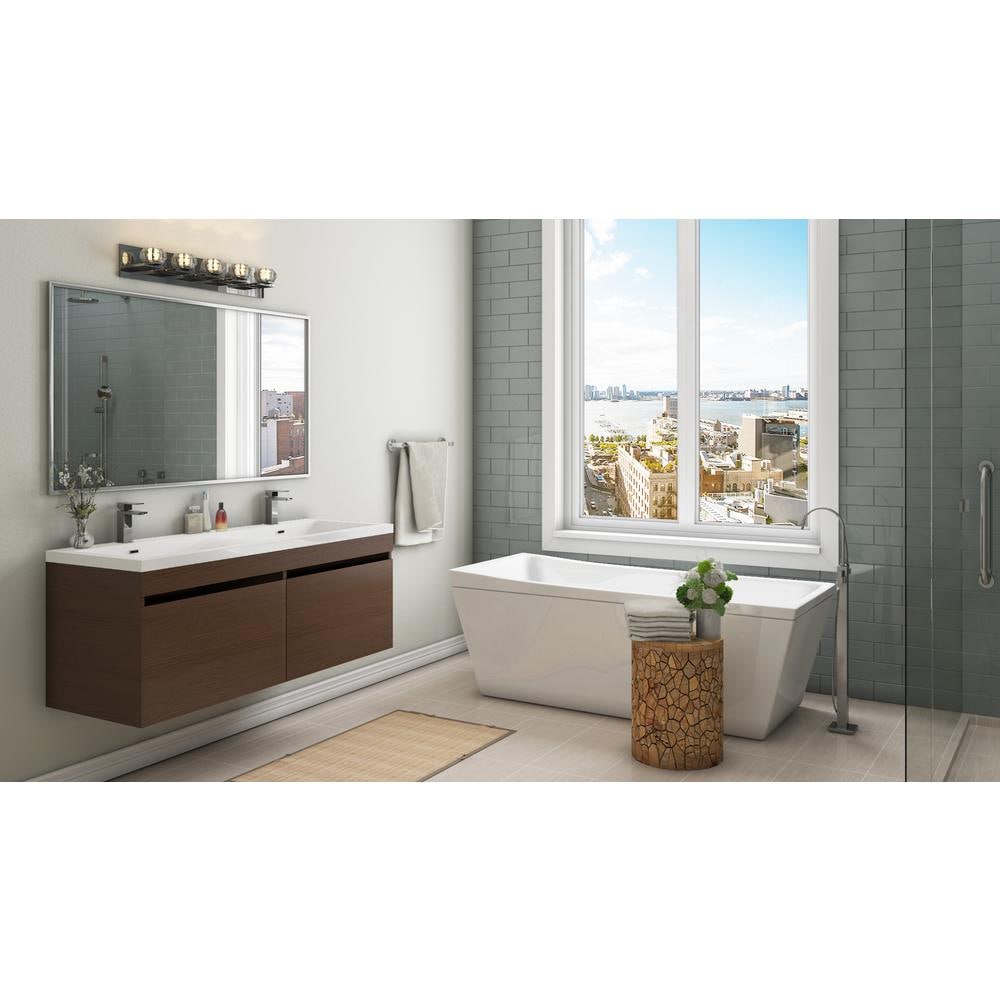 Robinet de baignoire à poignée unique et douche à main Farrington en chrome