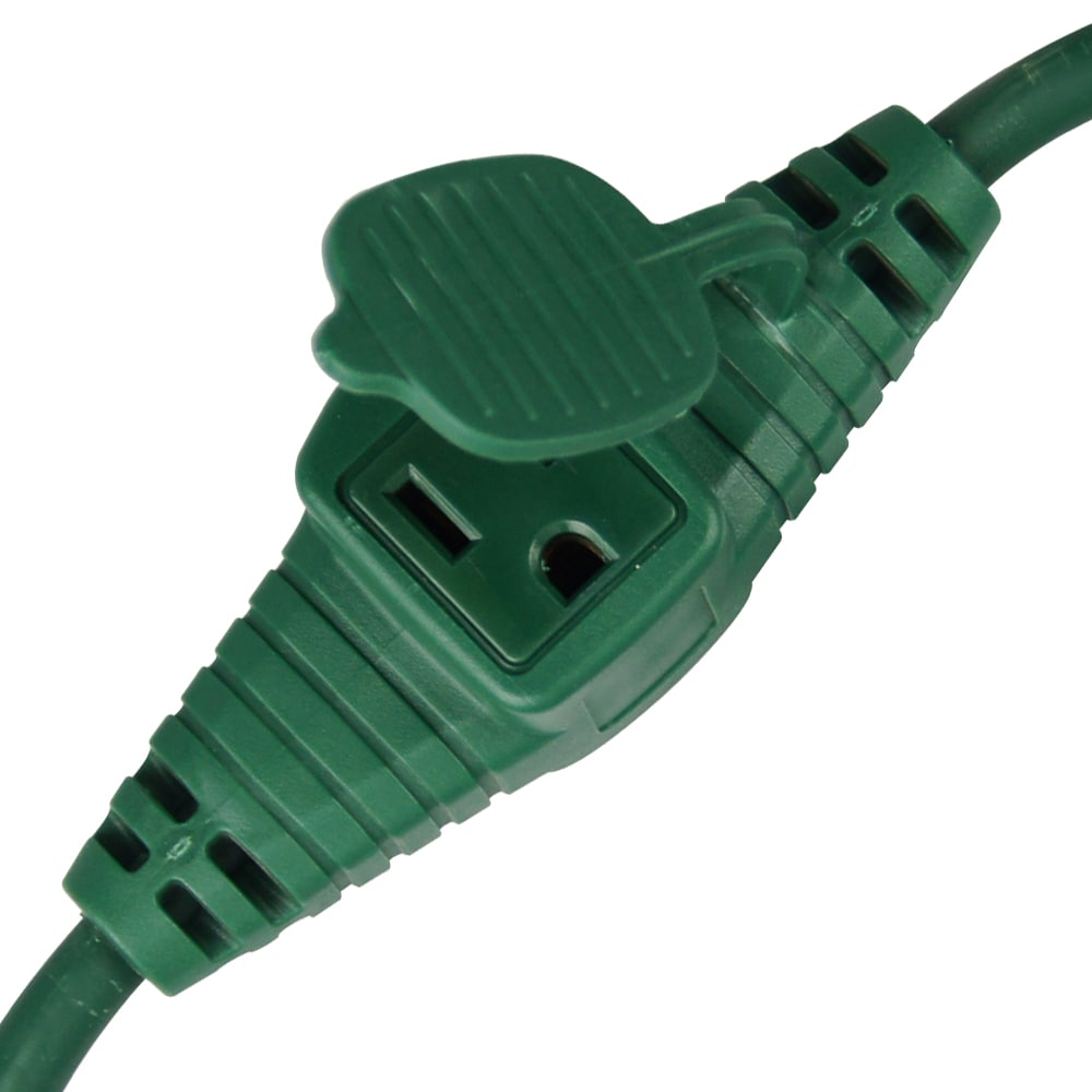 25 ft. 16 Gauge 13 Amps Outdoor Light Duty 3-Conductor Inline Multi-Outlet Extension Cord