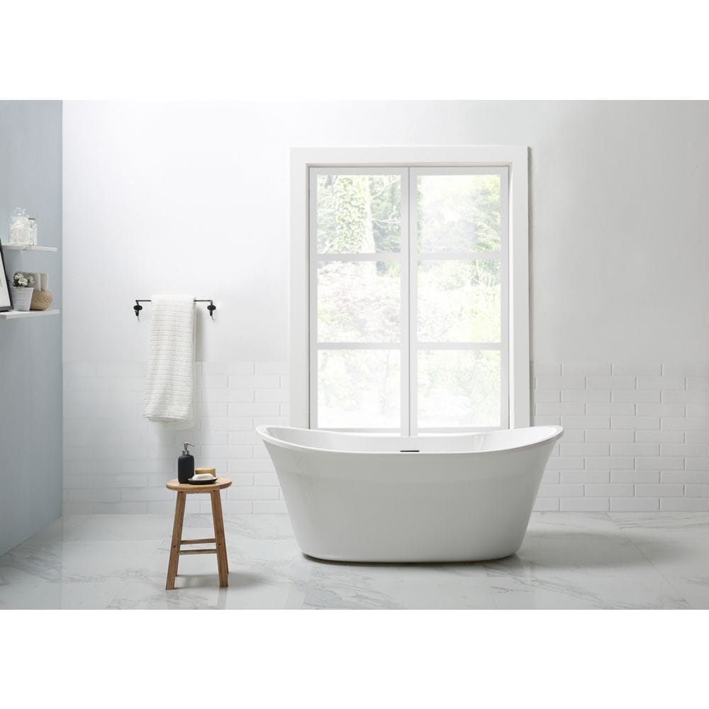 Riley 60-inch Freestanding Tub in White