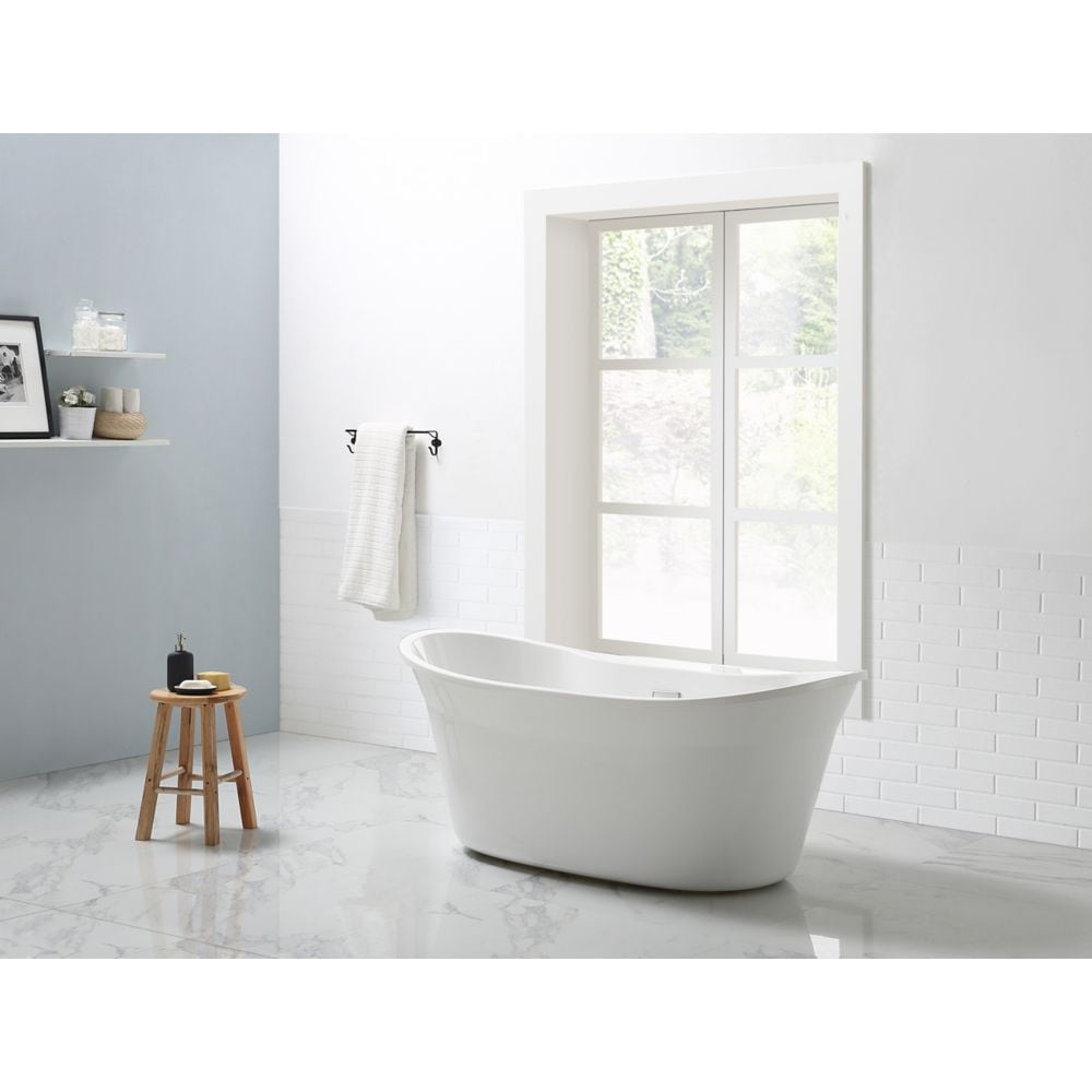 Riley 60-inch Freestanding Tub in White