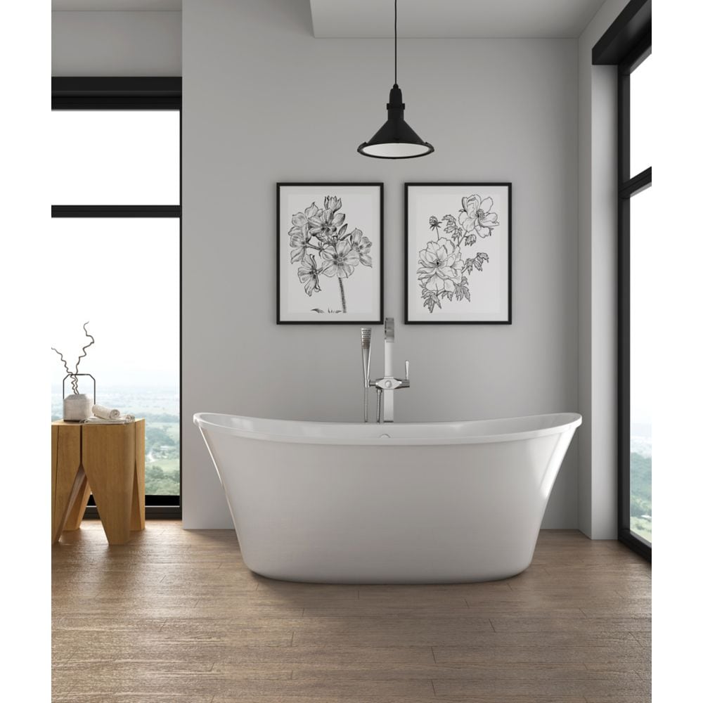 Riley 60-inch Freestanding Tub in White