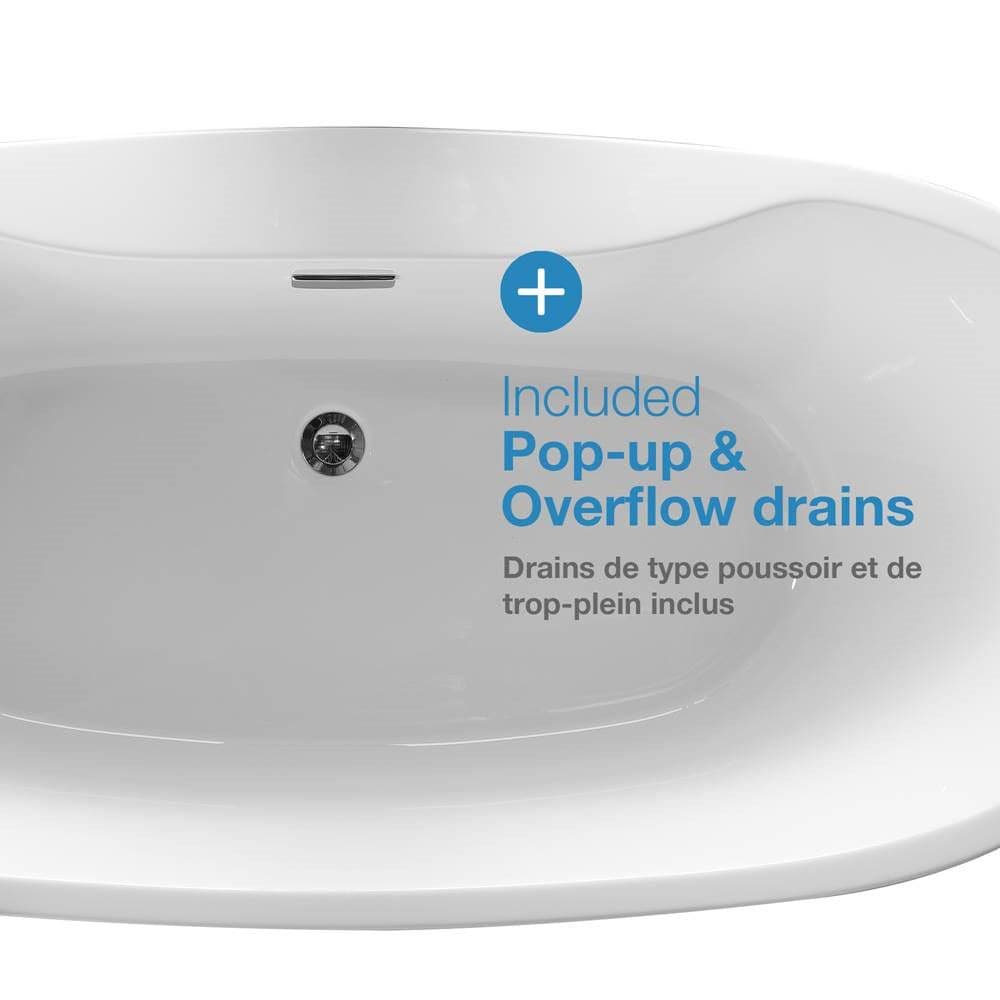 Riley 60-inch Freestanding Tub in White