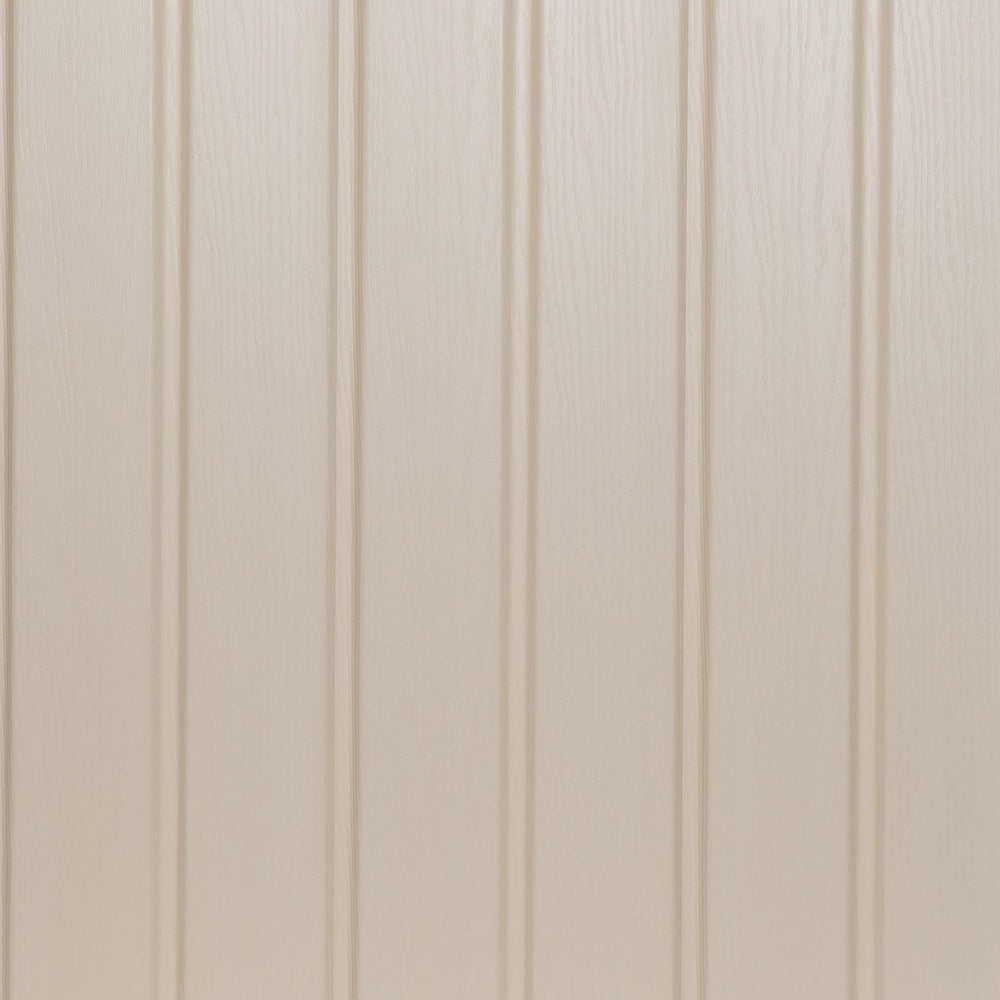 Siding/Solid Soffit (D5) Double 5-inch x 144-inch Vertical Almond Exterior Vinyl Siding Panels (20/Box)