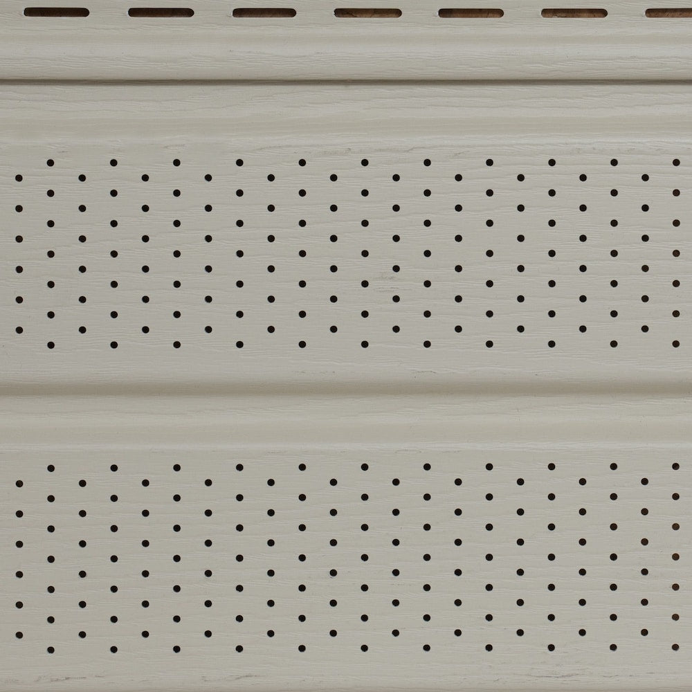 Vented Woodgrain Soffit (D5) Double 5-inch x 144-inch Antique Ivory Exterior Vinyl Siding Accessory (20/Box)