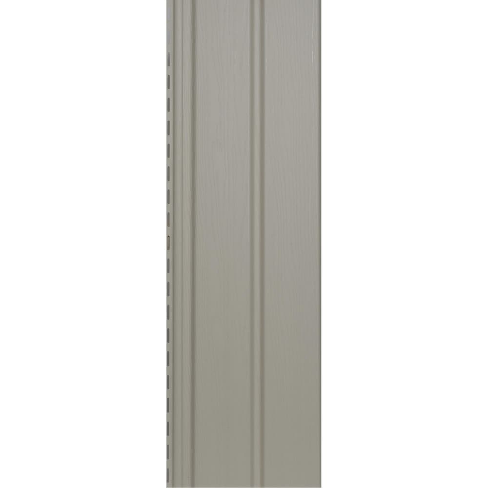 Siding/Solid Soffit (D5) Double 5-inch x 144-inch Vertical Antique Ivory Exterior Vinyl Siding Panels (20/Box)