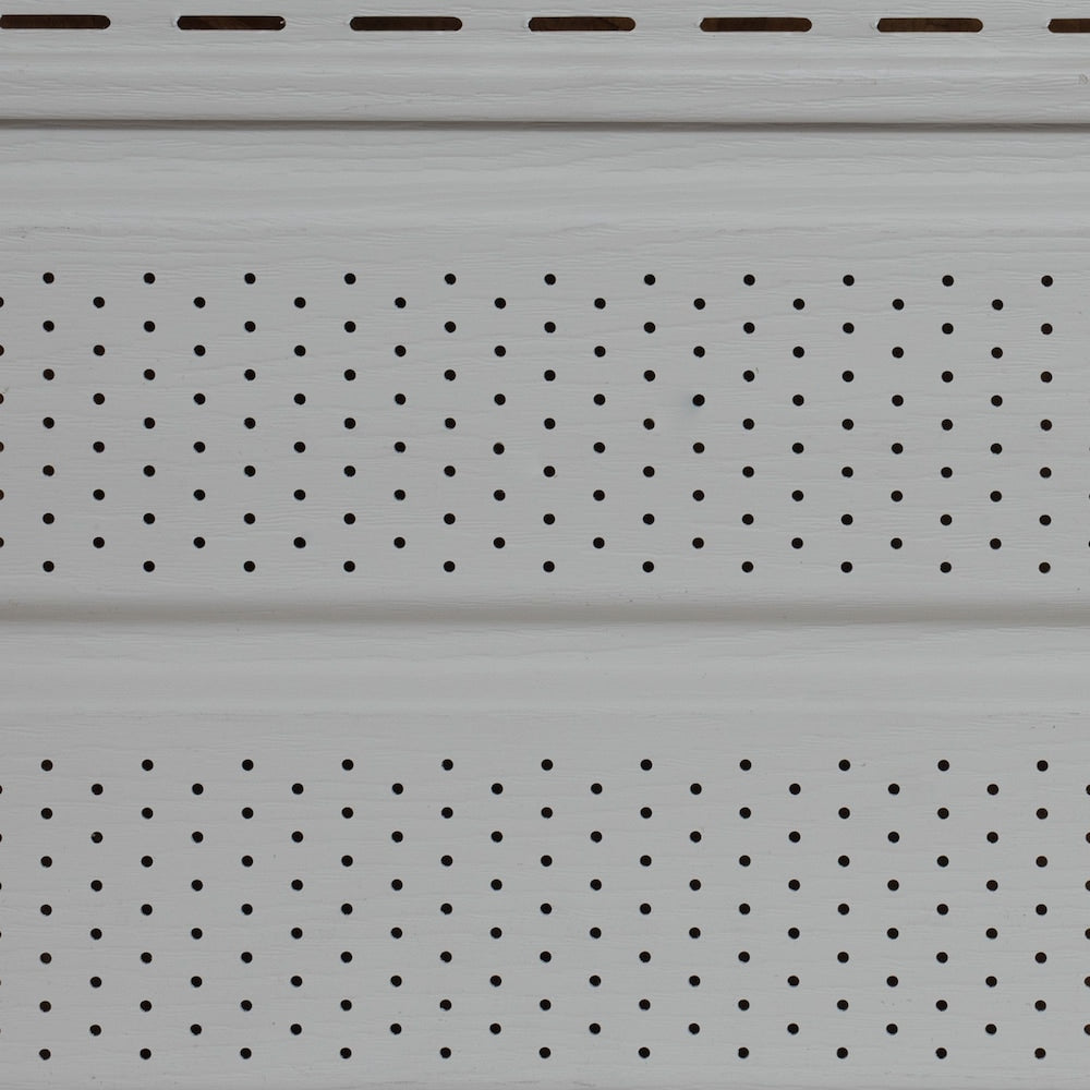 Vented Woodgrain Soffit (D5) Double 5-inch x 144-inch Classic Linen Exterior Vinyl Siding Accessory (20/Box)