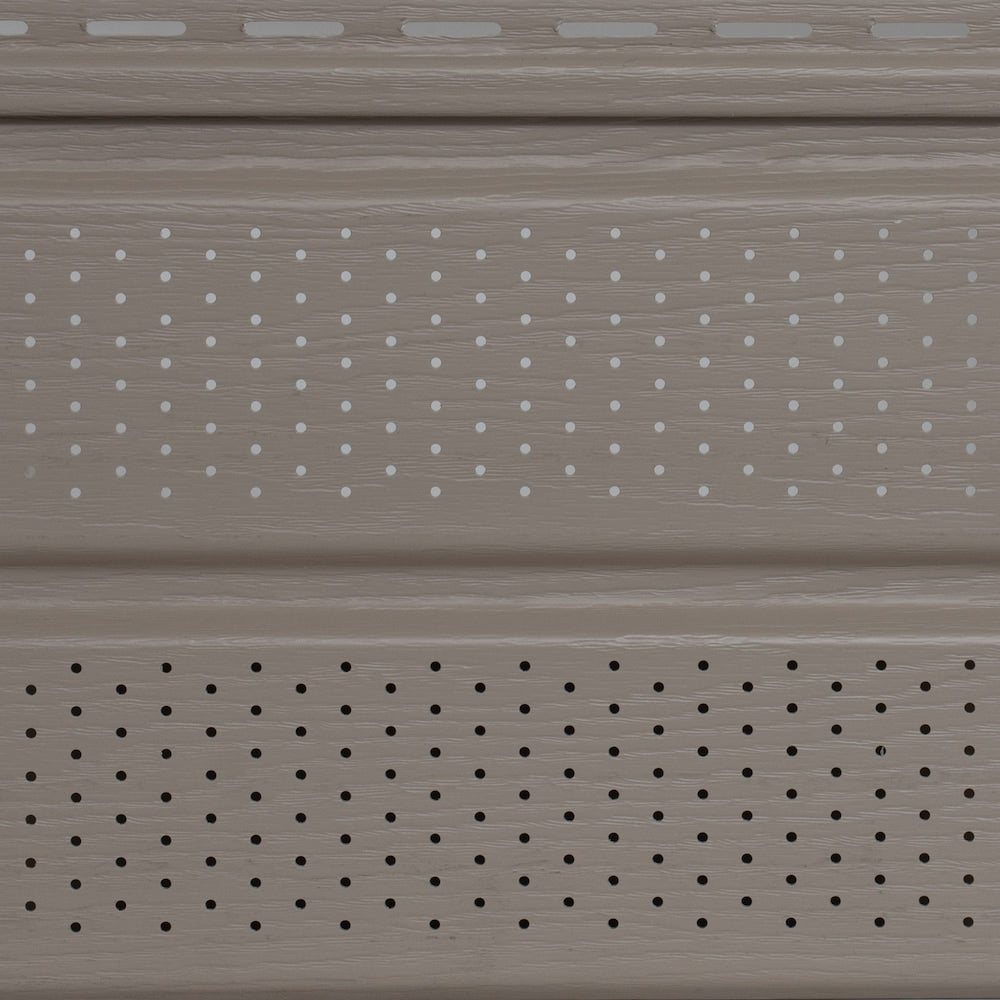 Vented Woodgrain Soffit (D5) Double 5-inch x 144-inch Cobblestone Exterior Vinyl Siding Accessory (20/Box)