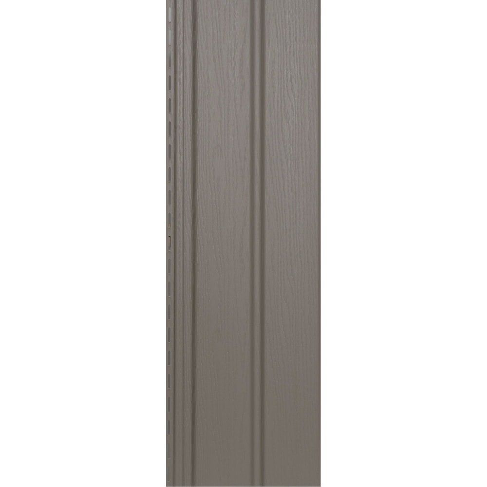 Siding/Solid Soffit (D5) Double 5-inch x 144-inch Vertical Cobblestone Exterior Vinyl Siding Panels (20/Box)