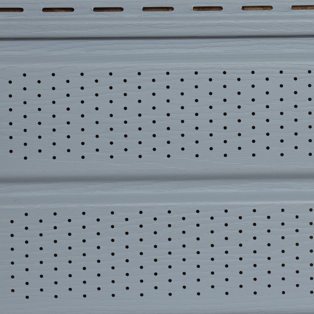 Vented Woodgrain Soffit (D5) Double 5-inch x 144-inch Gray Exterior Vinyl Siding Accessory (20/Box)