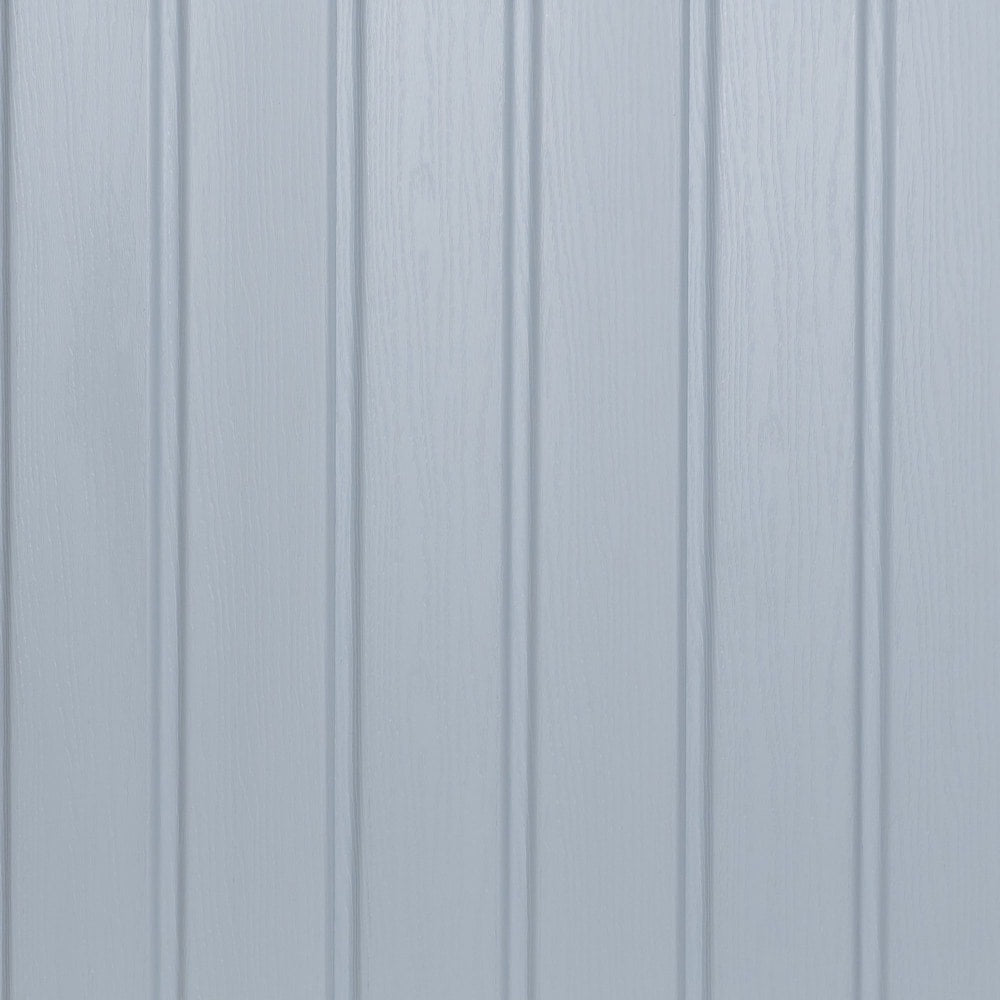 Revêtement/soffite solide (D5) Panneaux de revêtement extérieur en vinyle gris verticaux doubles de 5 po x 144 po (20/boîte)