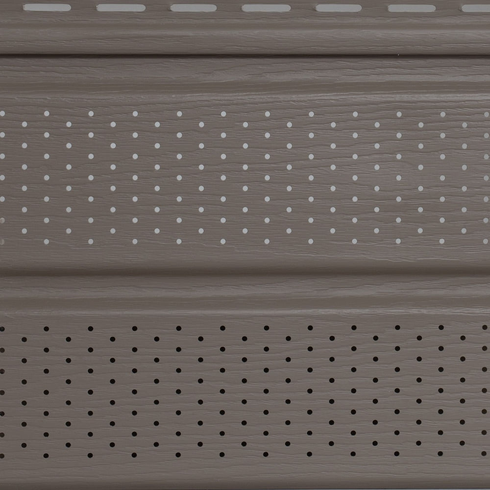 Vented Woodgrain Soffit (D5) Double 5-inch x 144-inch Khaki Exterior Vinyl Siding Accessory (20/Box)